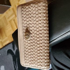 Coach weaved leather wallet